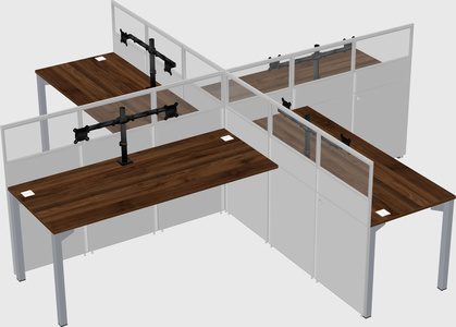 Quad office cubicles