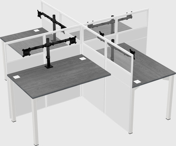Quad office cubicles