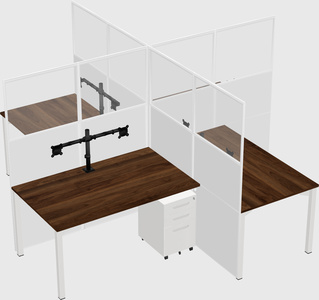 Quad office cubicles