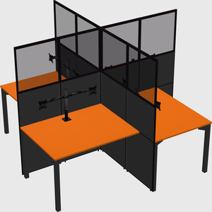 Quad office cubicles