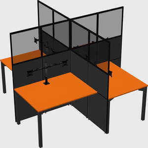 Quad office cubicles