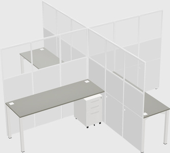 Quad office cubicles