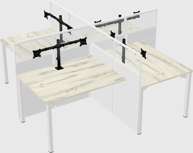 Quad office cubicles
