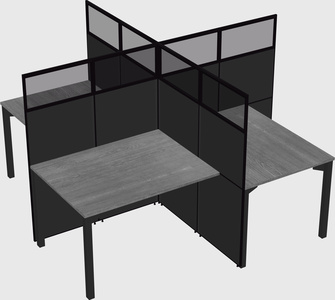 Quad office cubicles
