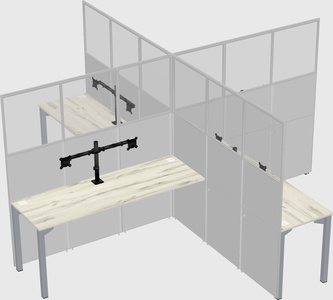 Quad office cubicles