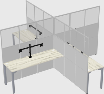 Quad office cubicles