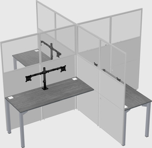 Quad office cubicles