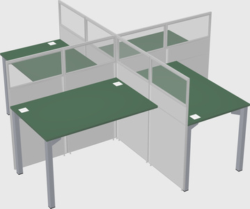 Quad office cubicles