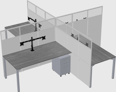 Quad office cubicles