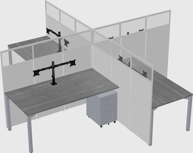 Quad office cubicles