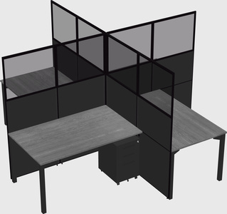 Quad office cubicles