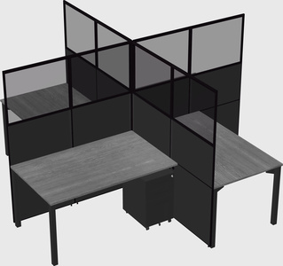 Quad office cubicles