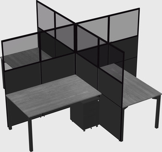 Quad office cubicles