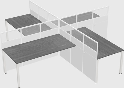 Quad office cubicles