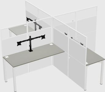 Quad office cubicles