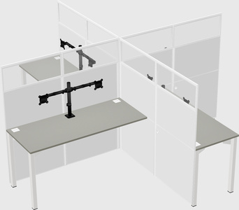 Quad office cubicles
