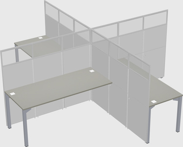 Quad office cubicles