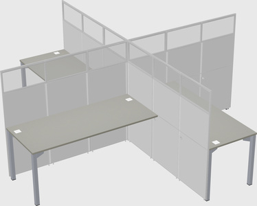 Quad office cubicles