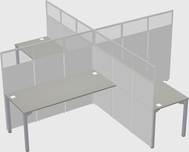Quad office cubicles