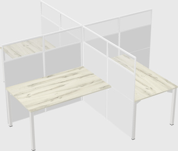 Quad office cubicles