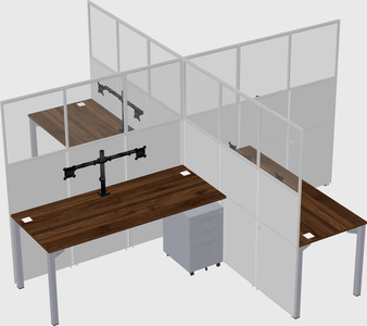 Quad office cubicles