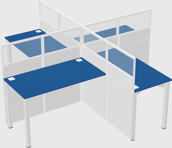 Quad office cubicles