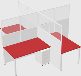 Quad office cubicles