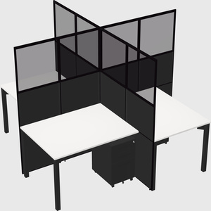 Quad office cubicles