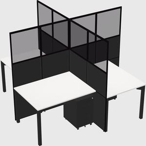 Quad office cubicles