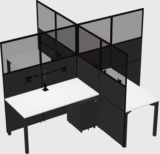 Quad office cubicles