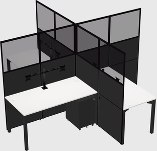 Quad office cubicles