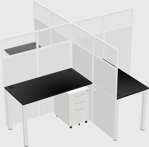 Quad office cubicles