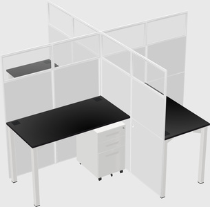 Quad office cubicles