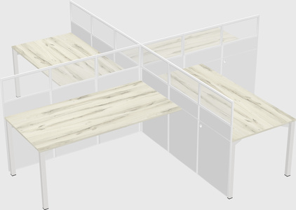 Quad office cubicles