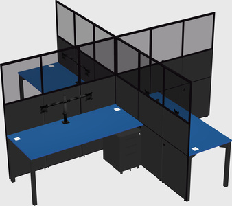 Quad office cubicles