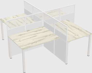 Quad office cubicles