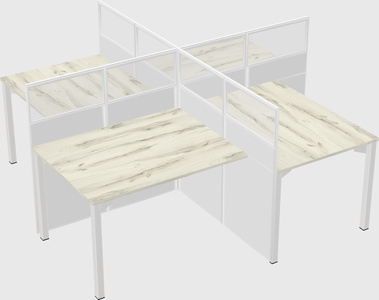 Quad office cubicles