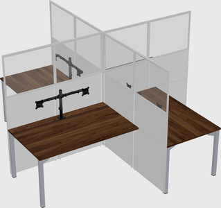 Quad office cubicles