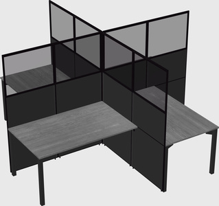 Quad office cubicles