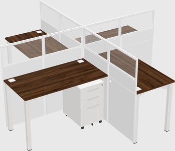 Quad office cubicles