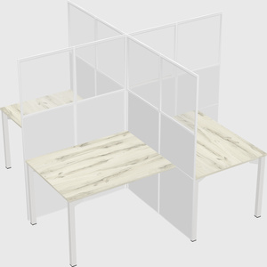 Quad office cubicles