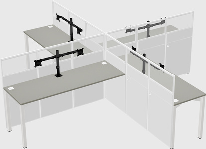 Quad office cubicles