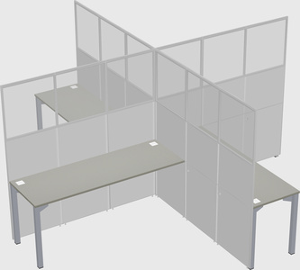 Quad office cubicles