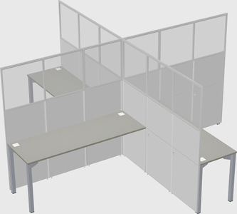 Quad office cubicles