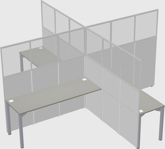 Quad office cubicles