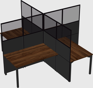 Quad office cubicles