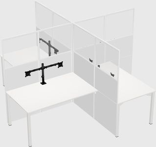 Quad office cubicles