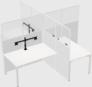 Quad office cubicles