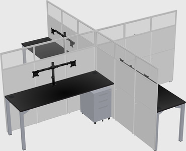 Quad office cubicles