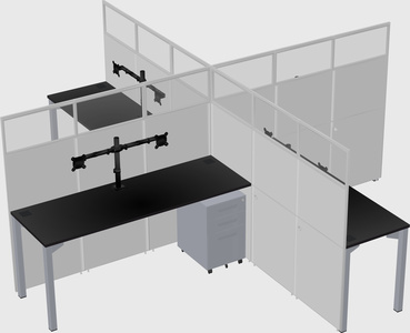 Quad office cubicles